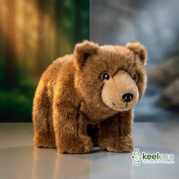 Keeleco 100% Recycled Plush Eco Toys (Grizzly Brown Bear)