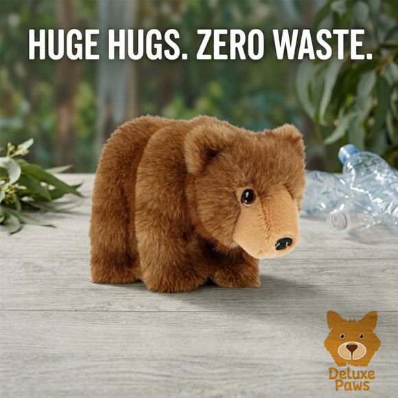 Keeleco 100% Recycled Plush Eco Toys (Grizzly Brown Bear)