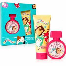 Squishmallows Kids Fragrance Gift Set Eau De Toilette 50ml & Body Lotion 150ml Hedge Hug Cute Kids Set