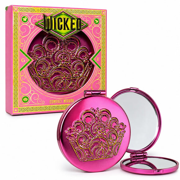 Official Wicked Compact Mirror Glinda Design | Pink Portable Makeup Mirror