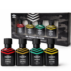Umbro Mens Gift Set 4 x 30ml Ice, Energy, Power Action Eau de Toilette Fathers Day Gift