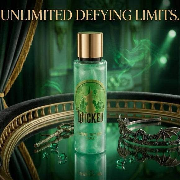 Wicked Elphaba Shimmer Body Mist 200ml –  Earthy, Mysterious Perfume Mist with Shimmer, Gift for Women & Wicked Fans