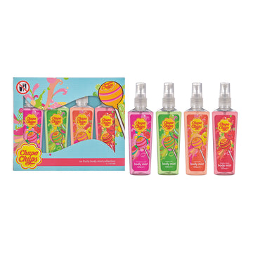 Chupa Chups Body Mist 4-Pack | Sweet Fruity Scents – Strawberry, Melon, Tutti Frutti & Cherry (100ml Each)