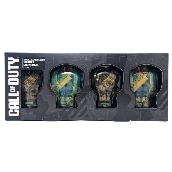 Call of Duty Soldier Shower Gel Gift Set – 4 x 75ml Body Wash Bottles – Gaming Themed Men’s Gift