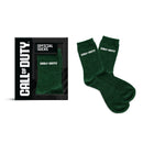 Call of Duty Official Green Crew Socks, Premium Ribbed Comfort, Cotton Blend-1
