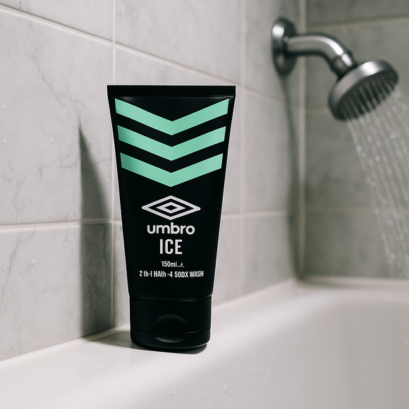Umbro ICE Gift Set For Men - 150ML 2in1 hair & body wash Ice & men's sport socks