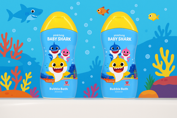 Baby Shark Bubble Bath – Gentle Foamy Bath Wash for Kids 2 x 300ml Set