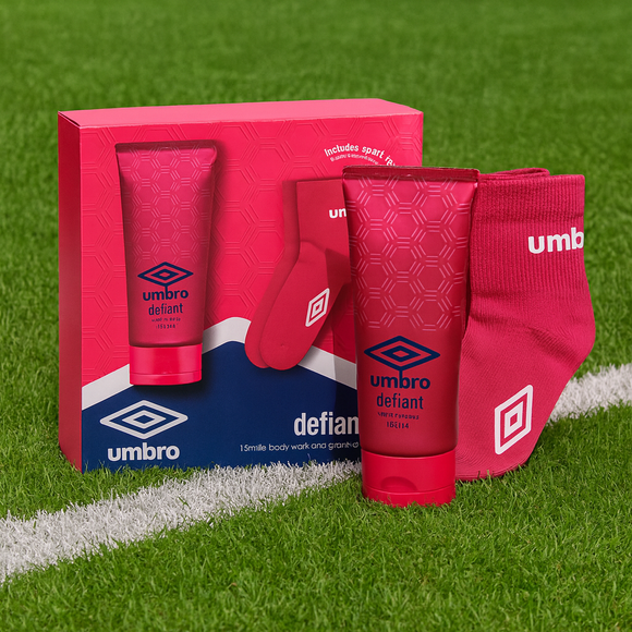 Umbro Defiant Ladies-  150ml body wash &  sport socks gift set