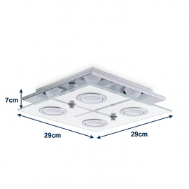 Eglo Ceiling Light 4 Spot CABO-C - GU10 Bulbs Included - IP20 - 0