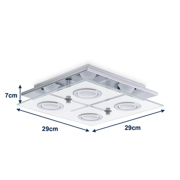 Eglo Ceiling Light 4 Spot CABO-C - GU10 Bulbs Included - IP20 - 0