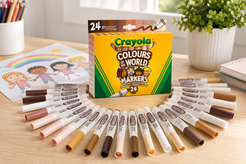 Crayola Colours of the World Washable Maxi Tip Markers – 24 Pack - 0