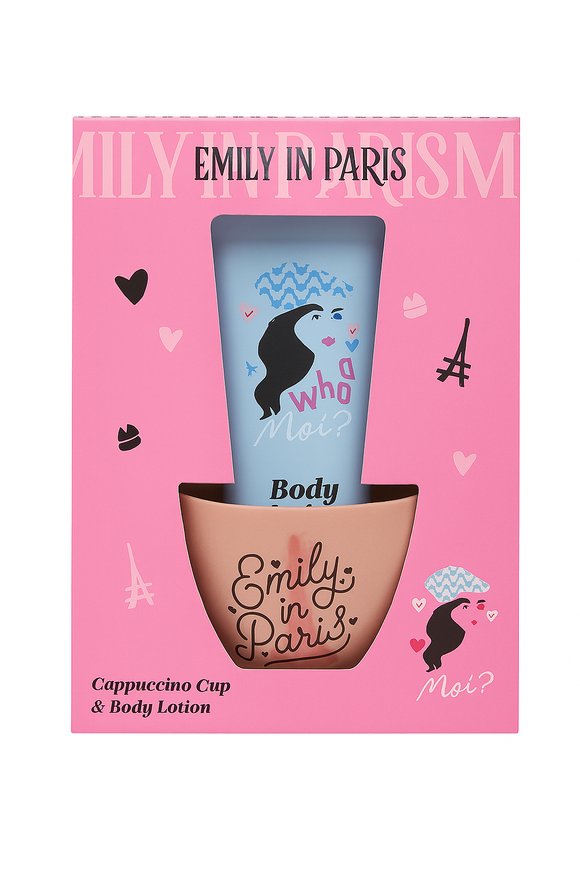Emily in Paris cappuccino cup & 150ml body lotion