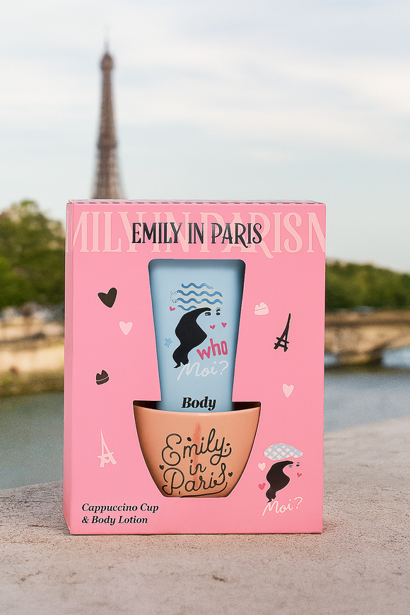 Emily in Paris cappuccino cup & 150ml body lotion