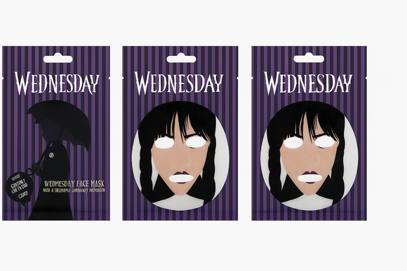 WEDNESDAY PRINTED FACE MASK HYALURONIC ACID & SNOW MUSHROOM 3 pack