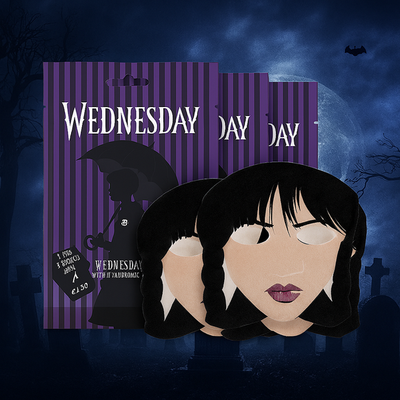 WEDNESDAY PRINTED FACE MASK HYALURONIC ACID & SNOW MUSHROOM 3 pack