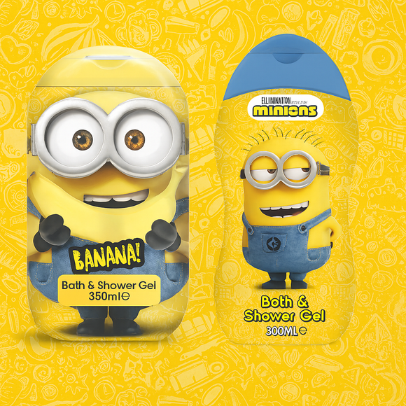 Minions bath & shower gel 300ml & Minion Banana smile 350ml Set