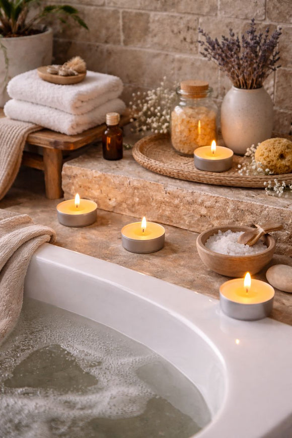 Handmade Beeswax Tea Light Candles Pack of 12