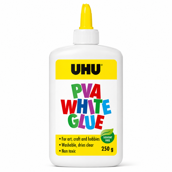 UHU PVA White Glue 6 Pack, 250g