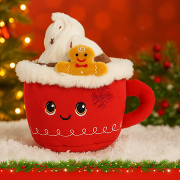Christmas Hot Chocolate Plush Cute Festive Soft Toy Gift & Stocking Filler