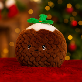 Christmas Pudding soft Toy Cute Christmas eve Gift - Stocking Filler