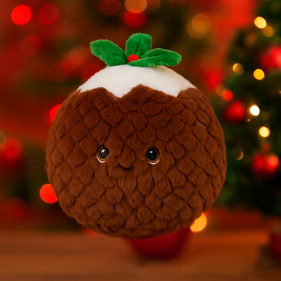 Christmas Pudding soft Toy Cute Christmas eve Gift - Stocking Filler