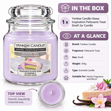  Yankee Candle Home Inspiration Patisserie Treat small glass jar candle 104g
