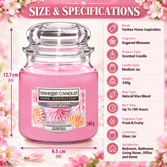  Yankee Candle floral fragrance candle for living room and bedroom ambience
