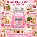Sugared Blossom floral scented candle by Yankee Candle in a medium glass jar
