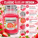 Large strawberry scented candle for home décor and fragrance
