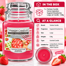 538g strawberry scented candle for living room and bedroom décor
