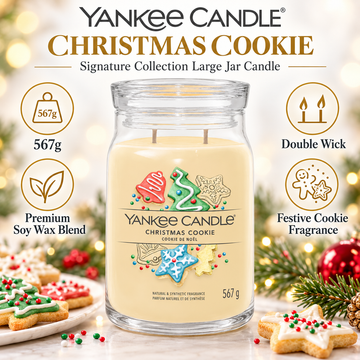  Yankee Candle Christmas Cookie large jar scented candle with double wick design
