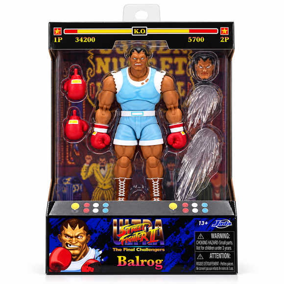 Jada Toys Street Fighter II Balrog 17cm collectible figure for video game fans and action figure collectors
