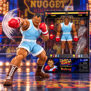 Street Fighter II Balrog collectible figure featuring detailed boxing outfit and gloves
