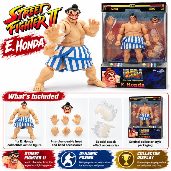 Jada Toys E Honda action figure arcade-style collector packaging
