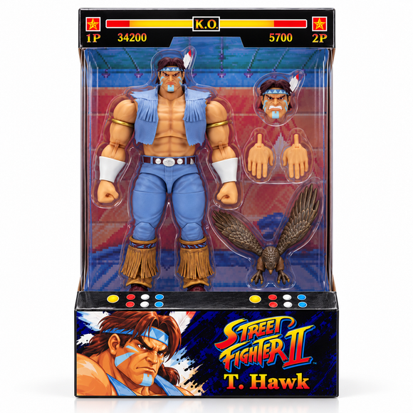  Ultra Street Fighter II T. Hawk 1:12 scale collectible action figure for gaming displays
