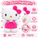  Hello Kitty character stuffed toy made from soft plush material
