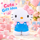  Hello Kitty plush doll with recognisable face and cute bow design
