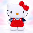  Hello Kitty soft stuffed toy in blue 50cm character plush design

