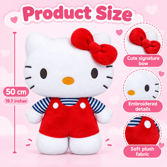  Hello Kitty large plush character doll in four colour options
