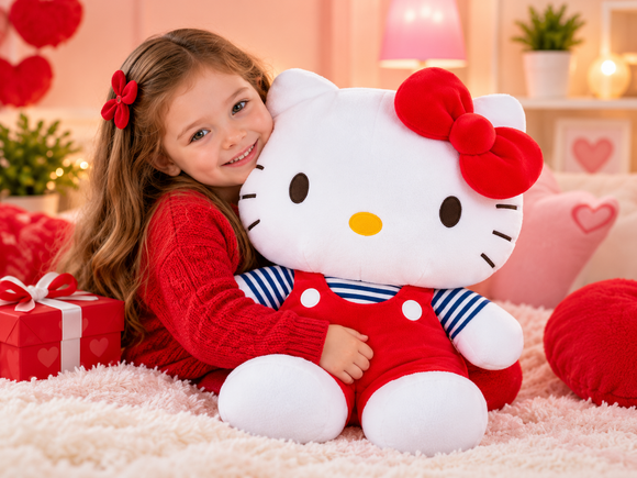  Hello Kitty large cuddly stuffed doll available in pink blue red and green
