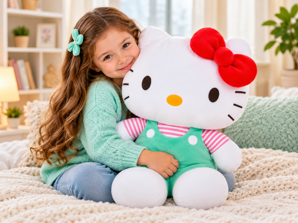  Green Hello Kitty 50cm soft plush doll for character toy collectors
