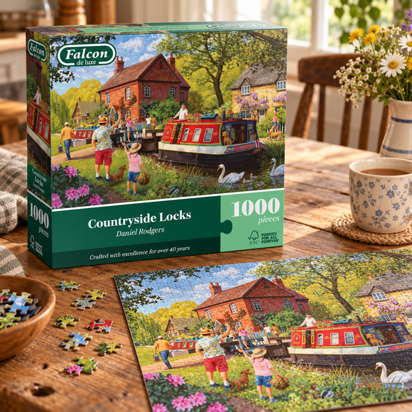 Falcon 1000 piece countryside jigsaw puzzle gift for adults and puzzle lovers
