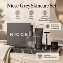  Nicce grey beauty set for skincare collection and personal care
