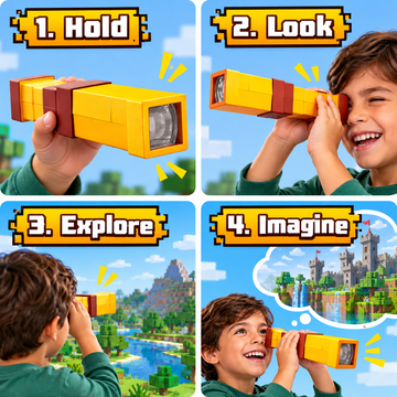  Minecraft Pixel Spyglass role-play accessory inspired by the popular video game
