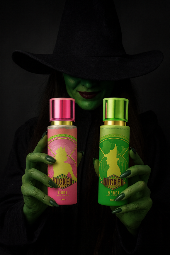 Wicked Body Mist Gift Set 2 x 200ml Glinda & Elphaba Shimmer Spray Perfume