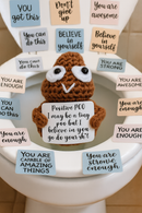 Funny Crochet Poop Plushie with Sign Positive Poo Encouragement Gift Handmade-7