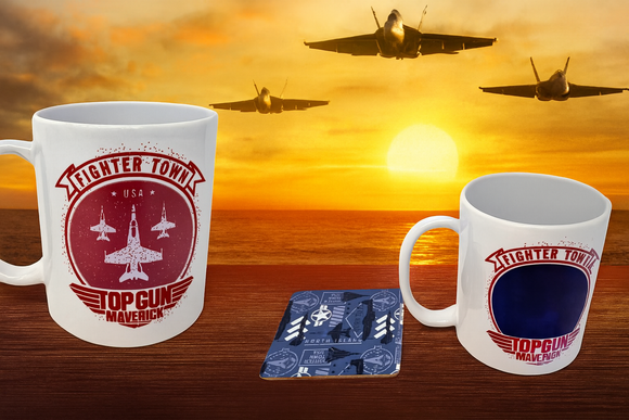 Top Gun Heat Changing Mug and Coaster