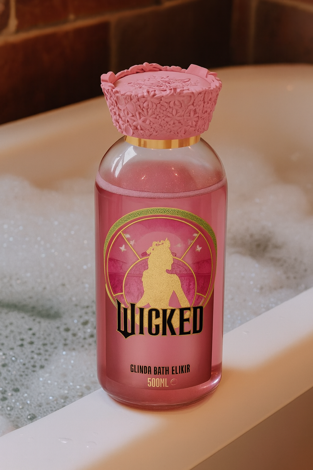 Wicked Glinda Bath Elixir 500ml Pink Luxury Bubble Bath Limited Edition