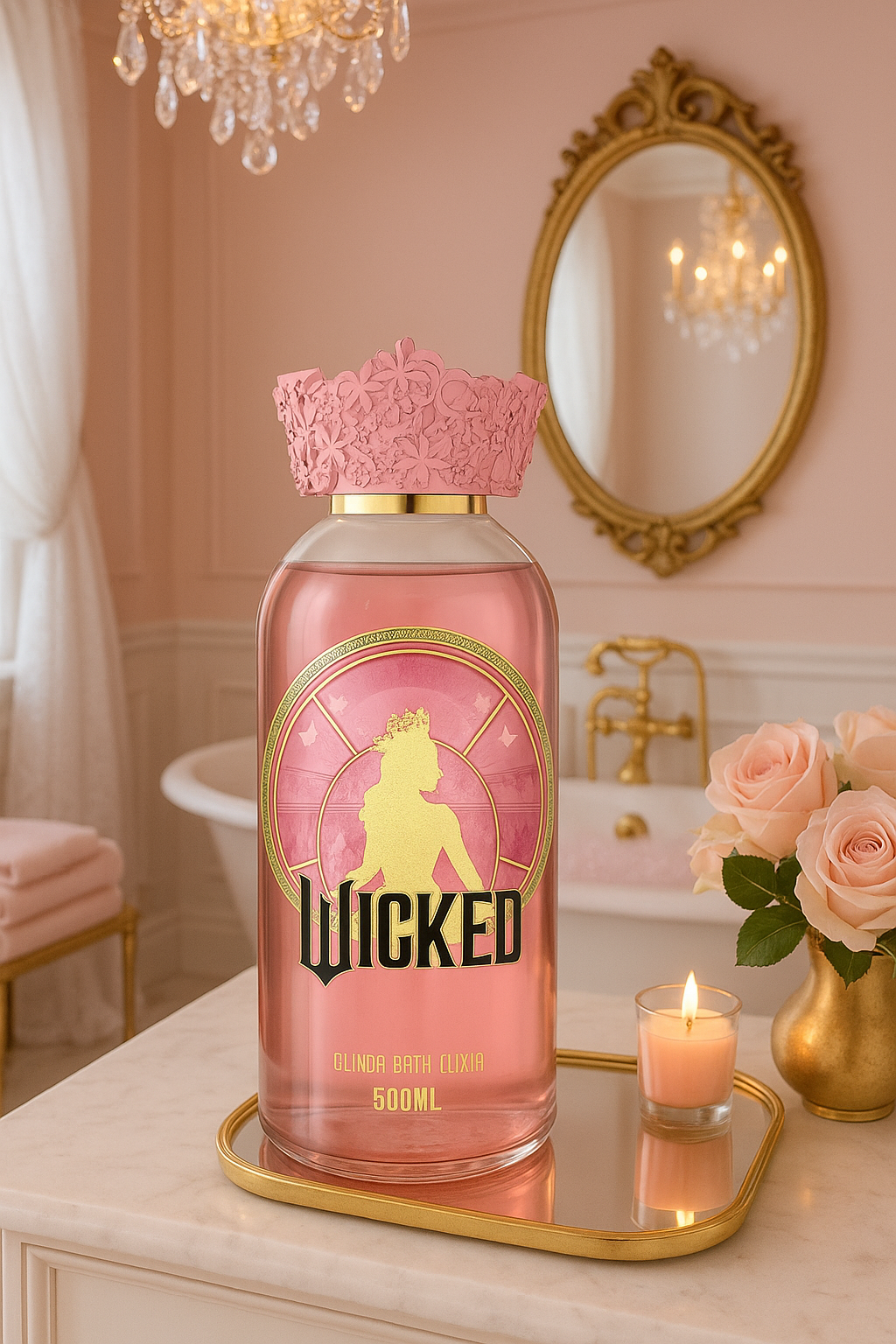 Wicked Glinda Bath Elixir 500ml Pink Luxury Bubble Bath Limited Edition - 0