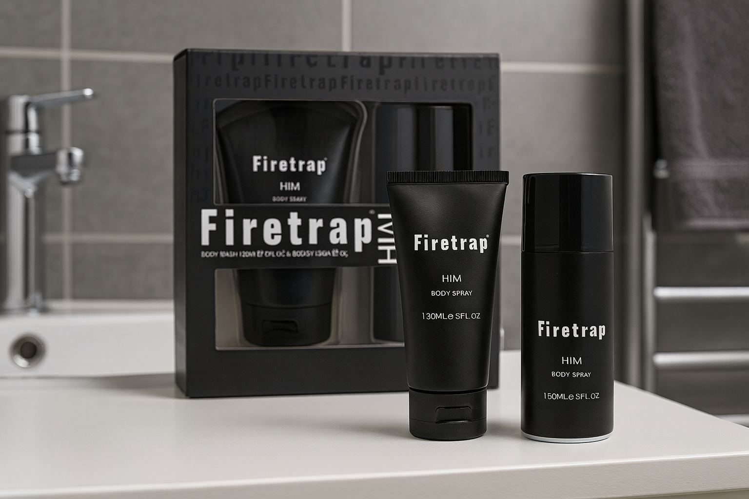 Firetrap For Him Body Wash & Body Spray Duo Set – 150ml Men’s Grooming Gift Collection - 0